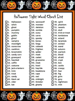 Halloween Words
