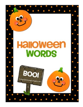 Preview of Halloween Words File Folder Word Wall