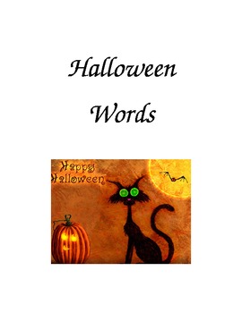Preview of Halloween Words Folder