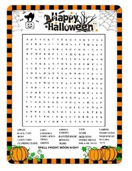 Preview of Halloween Wordsearch
