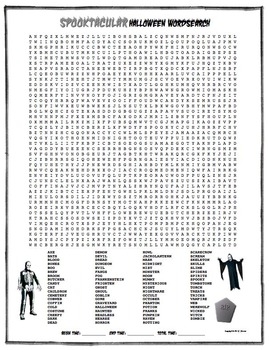 free halloween wordsearch activity writing prompts by tracee orman