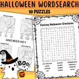 Halloween Wordsearch Puzzles for Kids with Answer Key - Sp
