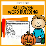 Halloween Worksheet | Fall Word Work Building | October Sp