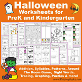 Halloween Worksheets Pack for PreK-K