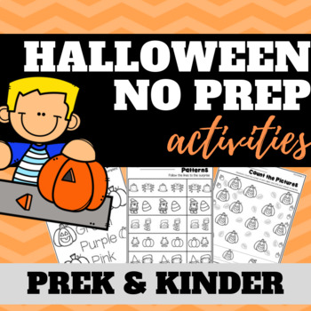 Preview of Halloween Worksheets (PreK & K)