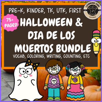 Preview of Halloween Worksheets and Day of the Dead Activities PreK Kinder First TK UTK