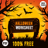 Halloween Worksheets for Kindergarten, Free holidays activ