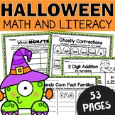 Halloween Worksheets for Math and Grammar - October Activi