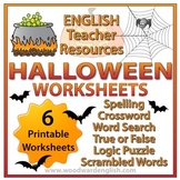 Halloween Worksheets in English - ESOL Halloween Bundle