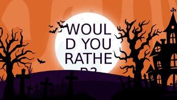Preview of Halloween Would You Rather Brain Break Presentation: Colorful Illustrative Style