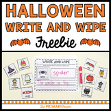 Halloween Write and Wipe Activity Mat Freebie