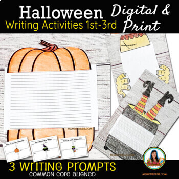 Preview of Halloween Writing Activities, How To Prompts