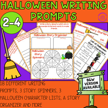 Preview of Halloween Writing Activities and Prompts - 2nd&3rd Grade Scary Stories 