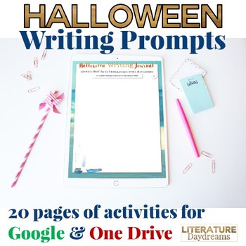Preview of Halloween Writing Activities for teens (Digital Google Drive Edition)