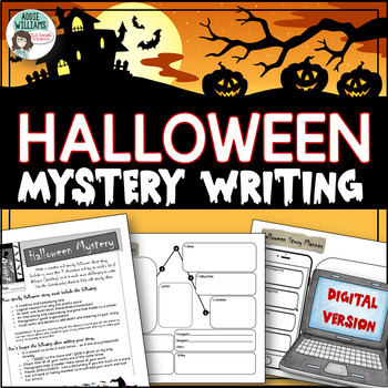 Preview of Halloween Writing Activity - Creative Mystery Story - DIGITAL