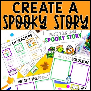 Preview of Halloween Writing Book, Spooky Story Elements, Scary