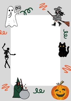 Preview of Halloween Writing Borders