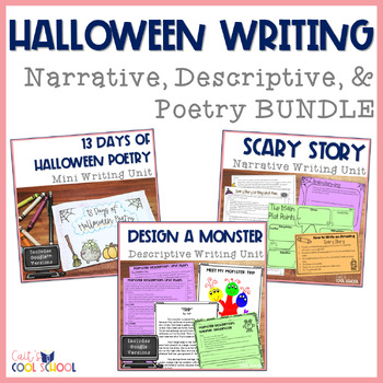 Preview of Halloween Writing Bundle: Narrative and Poetry Units