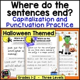 Halloween Writing Capitalization Punctuation Practice | Mi