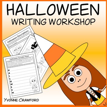 Halloween Writing Centers | Writing Skills Review by Yvonne Crawford