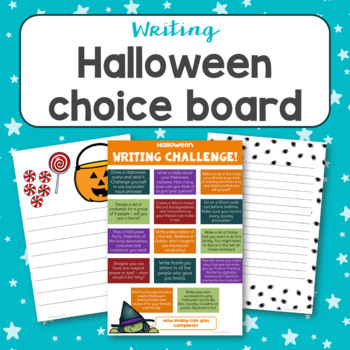 Preview of Halloween Writing Choice board