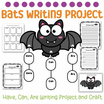 Preview of Halloween Writing Craft: All About Bats Research Project