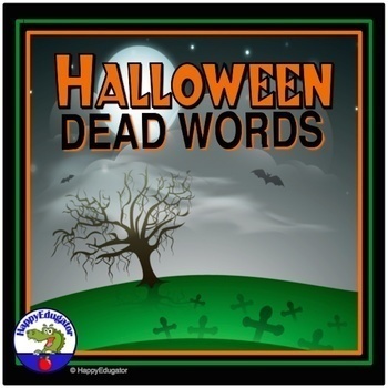 Preview of Halloween Writing - Dead Words with Easel Activities