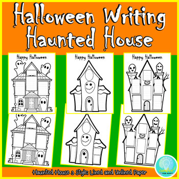 Halloween Writing Haunted House Graphic Organizers Creative Draw and ...