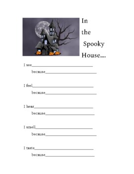 Preview of Halloween Writing-In the Spooky House