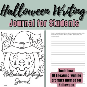 Preview of Halloween Writing Journal for Students| 10 Creative, Intriguing, Fun Prompts