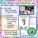 Halloween Writing Lesson Plan+ Workbook + Video Resource+ 