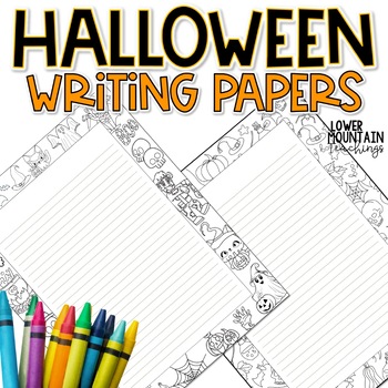 Preview of Halloween Writing Paper Decorative