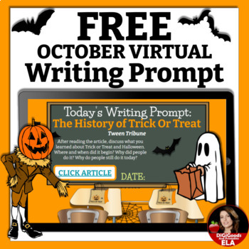 Preview of Halloween Writing Prompt with Passages and RACE Strategy FREE