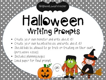 Preview of Halloween Writing Prompts