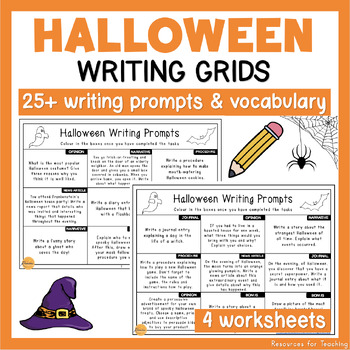 Preview of Halloween Writing Prompts