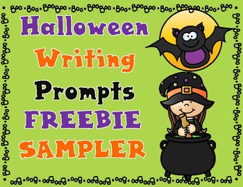 Preview of Halloween Writing Prompts FREEBIE Sampler