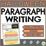 Halloween Writing Prompts For Paragraph Writing with Scaff