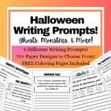 Halloween Writing Prompts // Ghosts, Monsters & More // Re