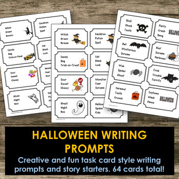 Halloween Writing Prompts - Short Story or Poetry Writing by Addie Williams