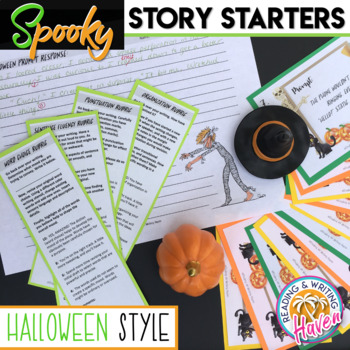 Preview of Halloween Writing Prompts: Creative Narrative Writing Spooky Story Starters
