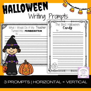 Halloween Writing Prompts | October Pumpkin Fall Writing | TPT