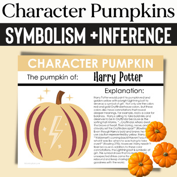 Preview of Fall Halloween Writing: Pumpkin Characterization, Symbolism, Craft for ANY text!