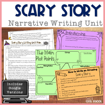 Preview of Halloween Writing: Scary Story Narrative Unit with Google