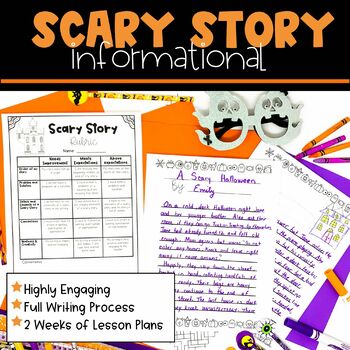 Preview of Halloween Writing - Scary Story Narrative Writing Prompt for October