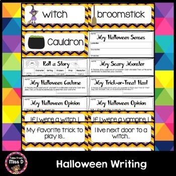 Preview of Halloween Writing Worksheets and Activities