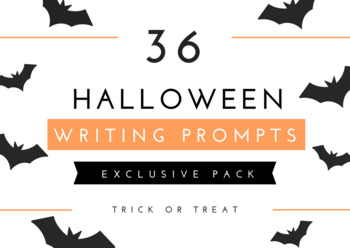 Preview of Halloween Writing activities: Prompts Cards 2021