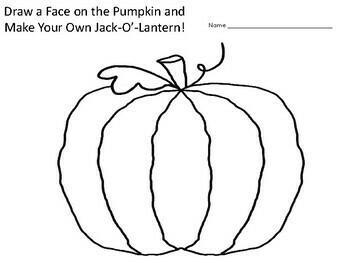 Halloween Writing: Design a Pumpkin Face and Make a Jack-o-Lantern