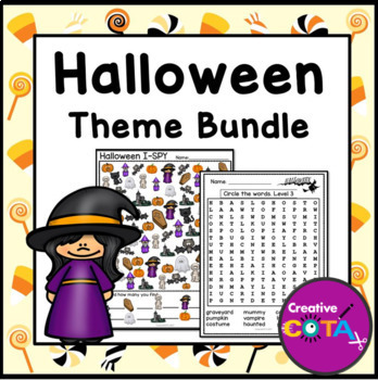 Preview of Occupational Therapy Halloween Literacy Math & Writing Worksheets & Activities