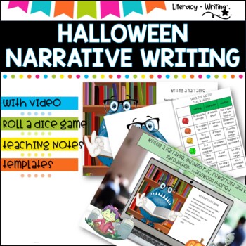 Preview of Halloween Writing with Video Stimulus 