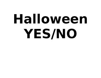 Preview of Halloween Yes/No Questions